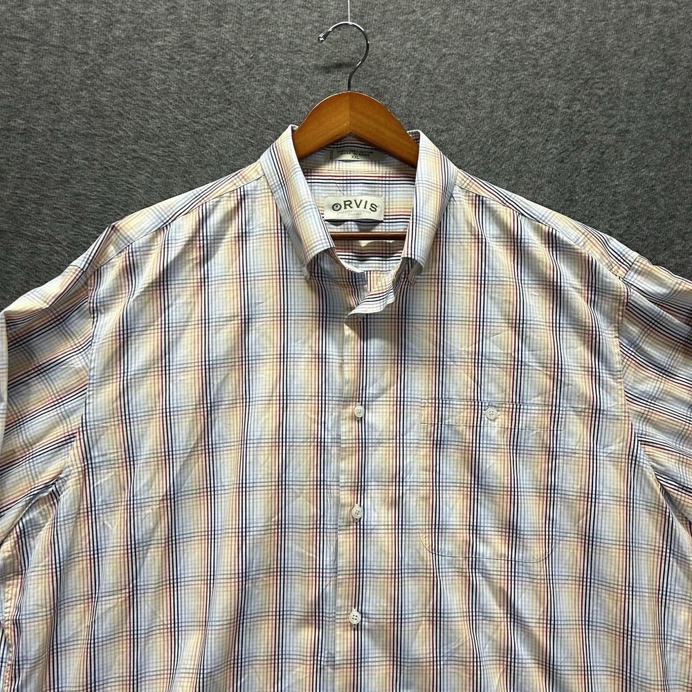 Orvis Signature Collection‎ Shirt 2XL Multicolored Plaid Long Sleeve Button Up